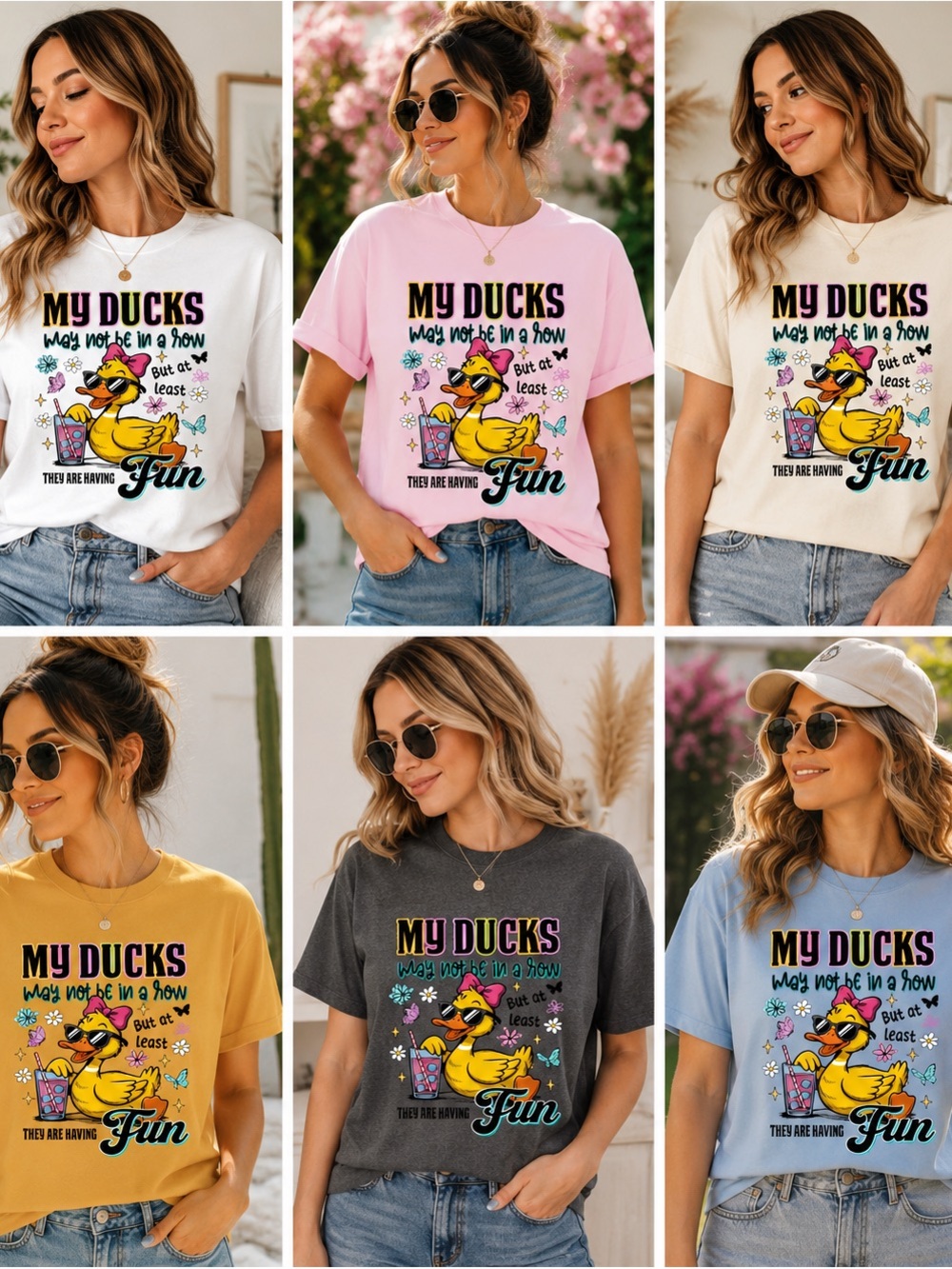 My Ducks Graphic Tee - Cute Duck Cartoon T-Shirt (Multiple Colors)